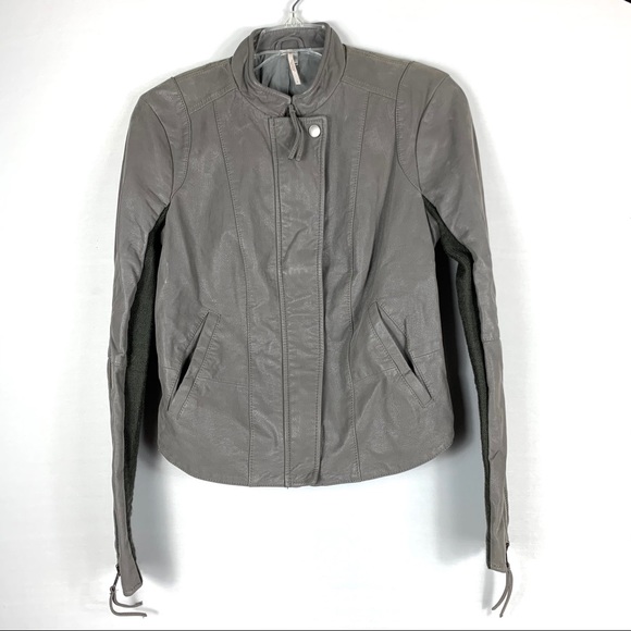 Free People Faux Leather Jacket - Picture 3 of 9